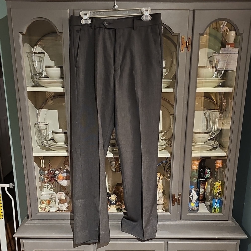Louis Philippe Charcoal Dress Pants
